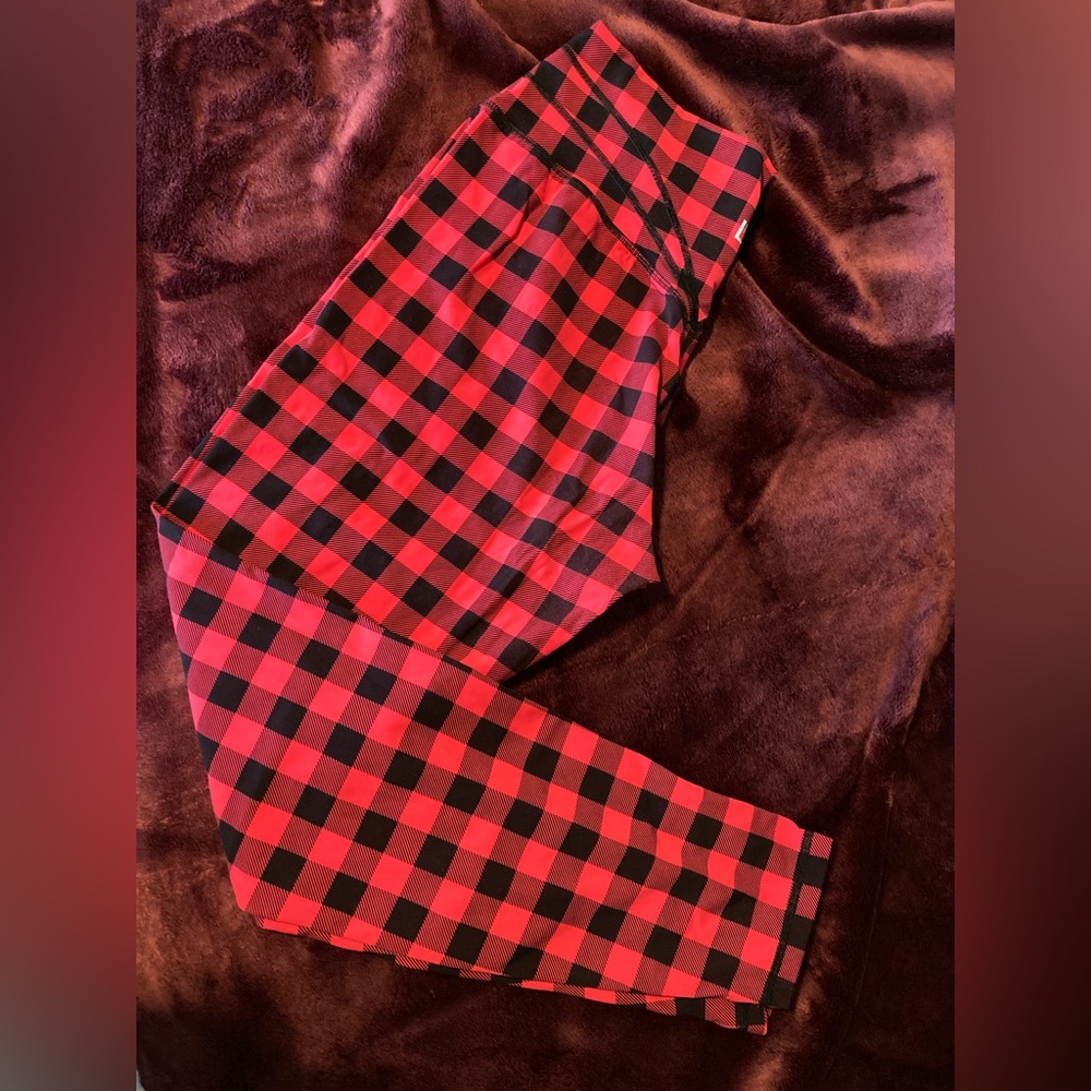 Buffbunny “Red Check” Buffalo Plaid Legacy Leggings